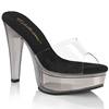 Fabulicious - MARTINI501 Pantoletten mit Absatz - Schwarz/Transparent Product image